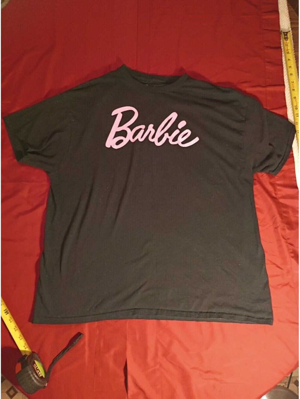 Barbie Black Graphic T-Shirt with Pink Logo XL